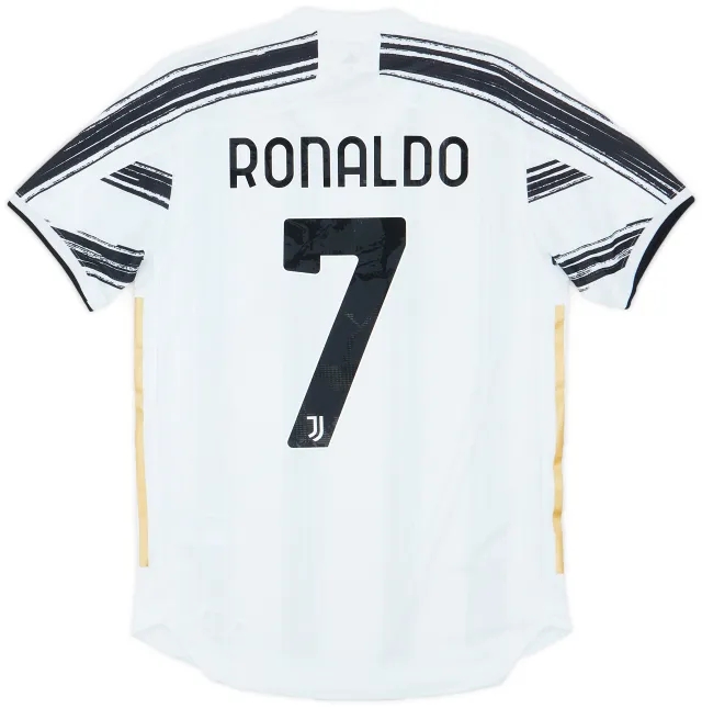 2020-21 Juventus Authentic Home Shirt Ronaldo #7 - 8/10 - (S)