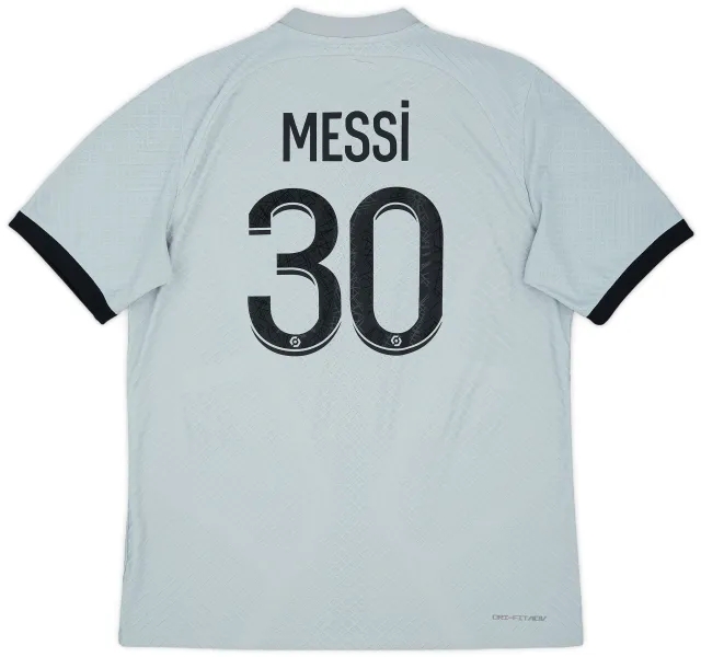 2022-23 Paris Saint-Germain Authentic Away Shirt Messi #30 - 8/10 - (L)