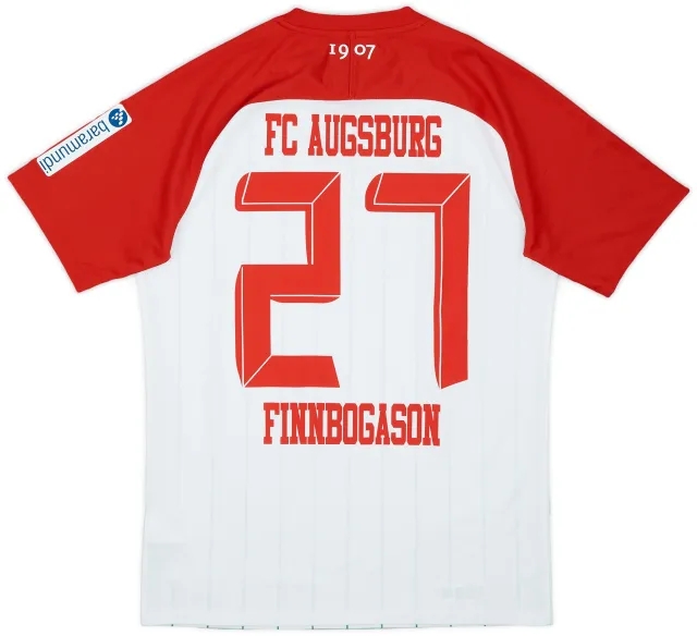 2017-18 Augsburg Home Shirt Finnbogason #27 - 6/10 - (M)