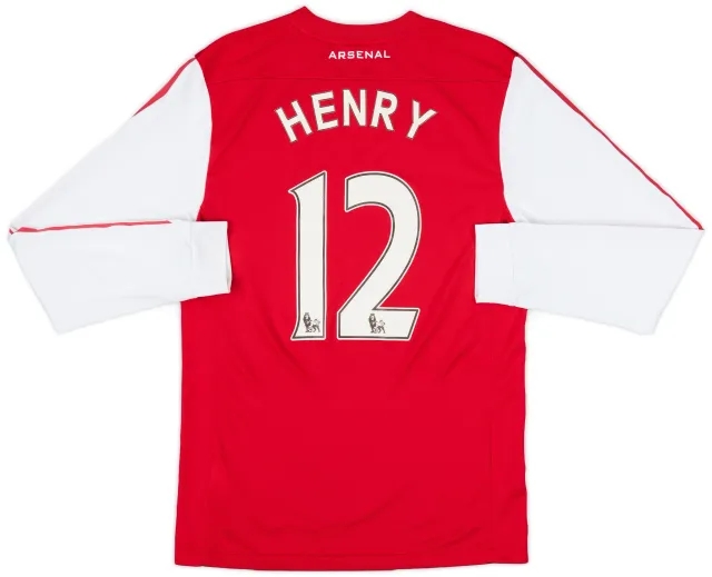 2011-12 Arsenal Home L/S Shirt Henry #12 - 7/10 - (S)