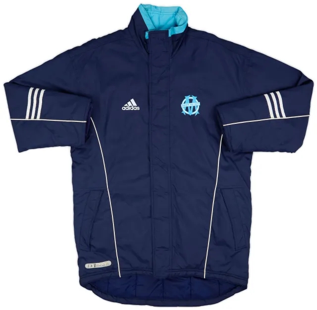 1999-00 Olympique Marseille adidas Bench Coat - 8/10 - (M)