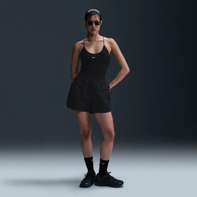 Nike Sportswear Chill Poplin Women's Mid-Rise 5" Shorts - Black