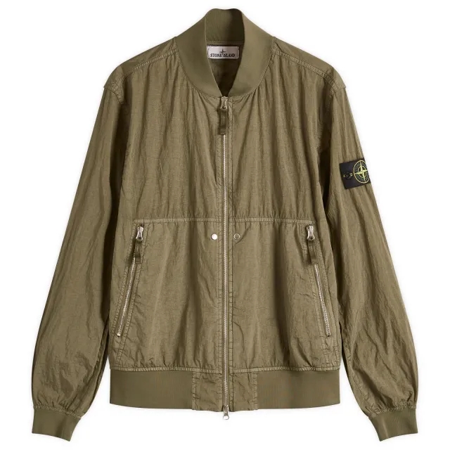Stone Island Men's Nylon Metal Watro-TC ECONYL Bomber Jacket Military Green