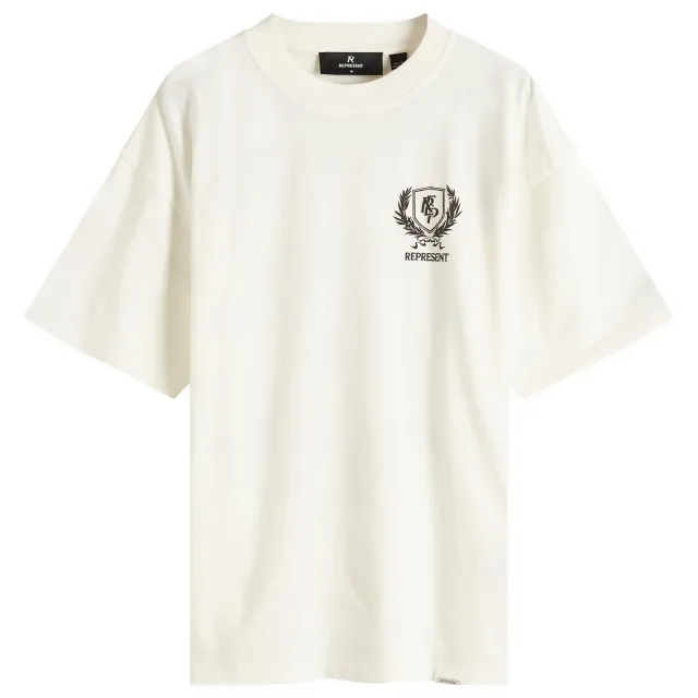 Represent Men's Crest T-Shirt Flat White