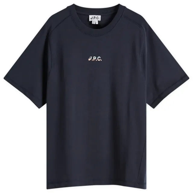 A.P.C. Men's x Asics Wind Logo T-Shirt Dark Navy