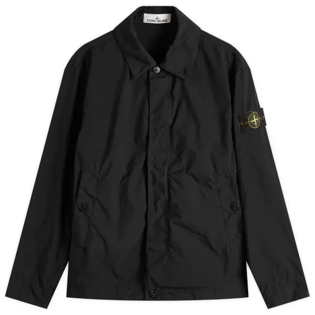 Stone Island Men's Light Compact Touch Poly-TC Jacket Black