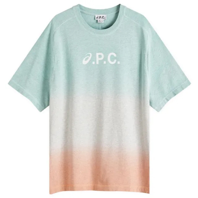 A.P.C. Men's x Asics Wind Logo Dip Dye T-Shirt Multi