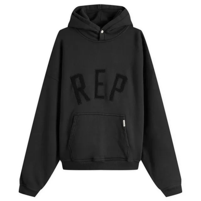 Represent Men's Rep Applique Hoodie Off Black