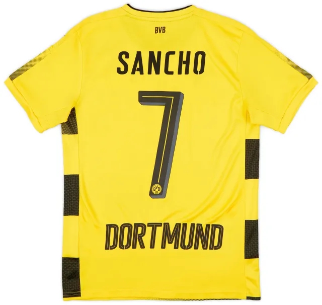 2017-18 Borussia Dortmund Home Shirt Sancho #7 - 7/10 - (S)