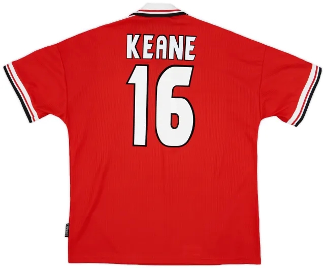1998-00 Manchester United Home Shirt Keane #16 - 5/10 - (XL)