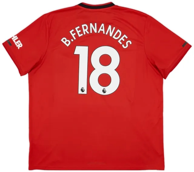 2019-20 Manchester United Home Shirt B.Fernandes #18 - 6/10 - (XXL)