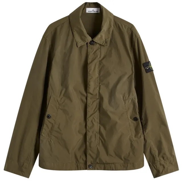 Stone Island Men's Light Compact Touch Poly-TC Jacket Military Green