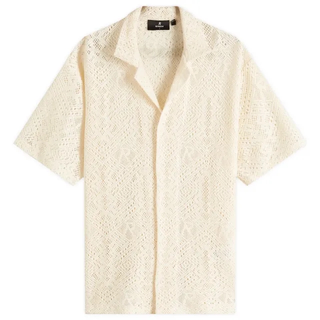 Represent Men's All Over Crochet Shirt Off White
