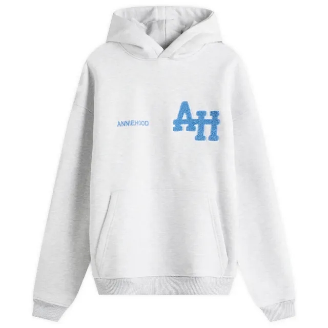 ANNIE HOOD Men's College Hoodie Grey