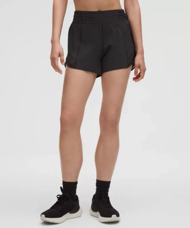 lululemon – Women's Hotty Hot High-Rise Lined Shorts – 4" – Color Black – Size 0