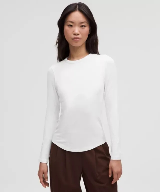lululemon – Women's Hold Tight Long-Sleeve Shirt – Color White – Size 10