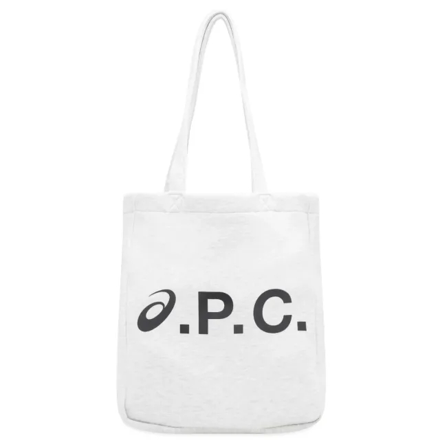 A.P.C. Men's x Asics Lou Tote Bag Heathered Light Grey