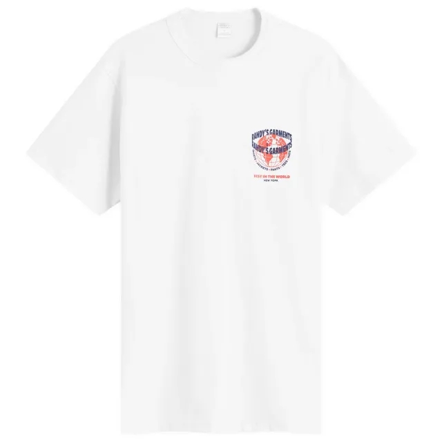 Randy's Garments Men's World Graphic T-Shirt White
