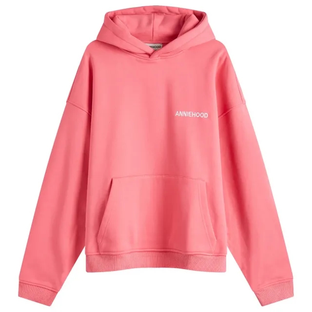 ANNIE HOOD Men's Logo Hoodie Pink
