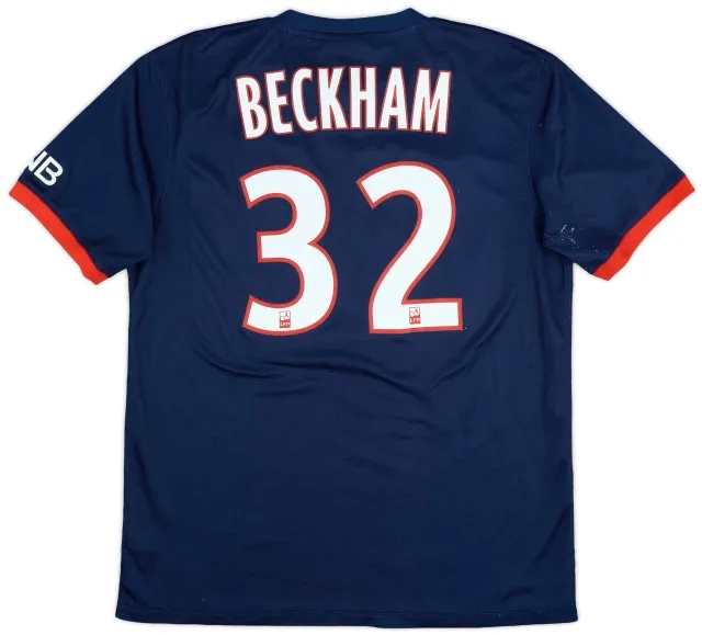 2013-14 Paris Saint-Germain Home Shirt Beckham #32 - 6/10 - (L)