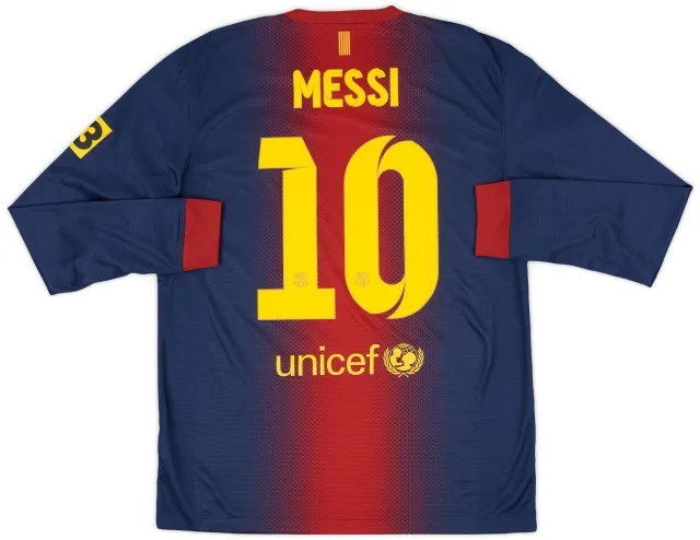 2012-13 Barcelona Home L/S Shirt Messi #10 - 9/10 - (M)