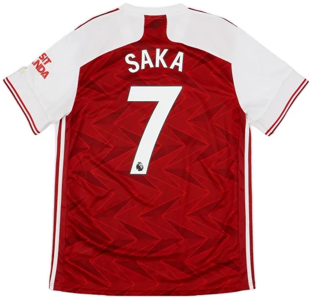 2020-21 Arsenal Home Shirt Saka #7 - 9/10 - (L)