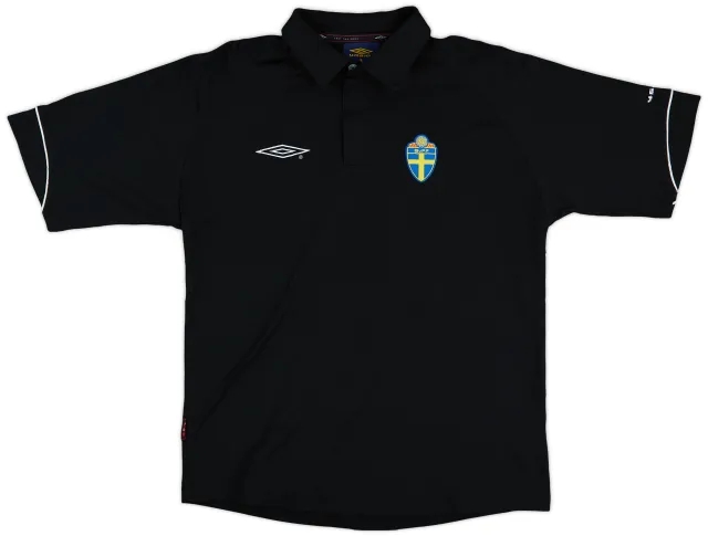 2004-06 Sweden Umbro 1/4 Zip Polo Shirt - 9/10 - (L)