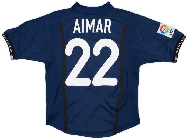 2000-01 Valencia Away Shirt Aimar #22 - 8/10 - (S)