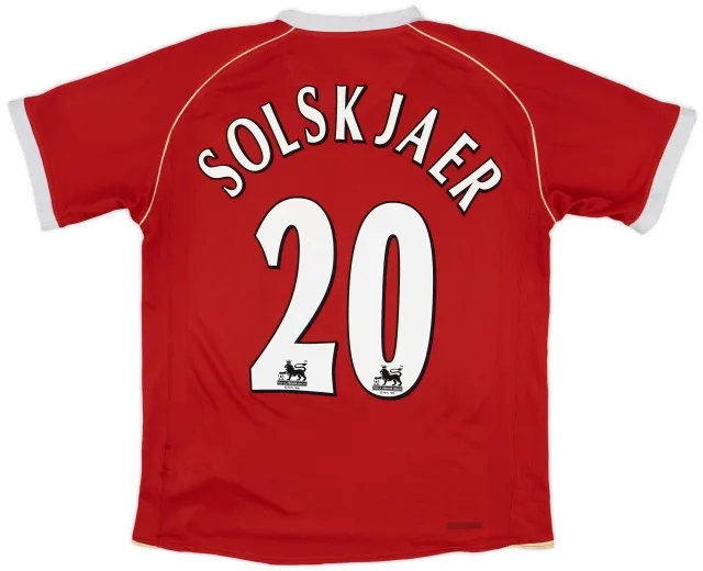 2006-07 Manchester United Home Shirt Solskjaer #20 - 6/10 - (L)