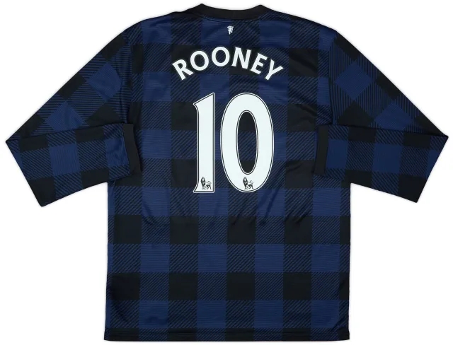 2013-14 Manchester United Away L/S Shirt Rooney #10 - 9/10 - (L)