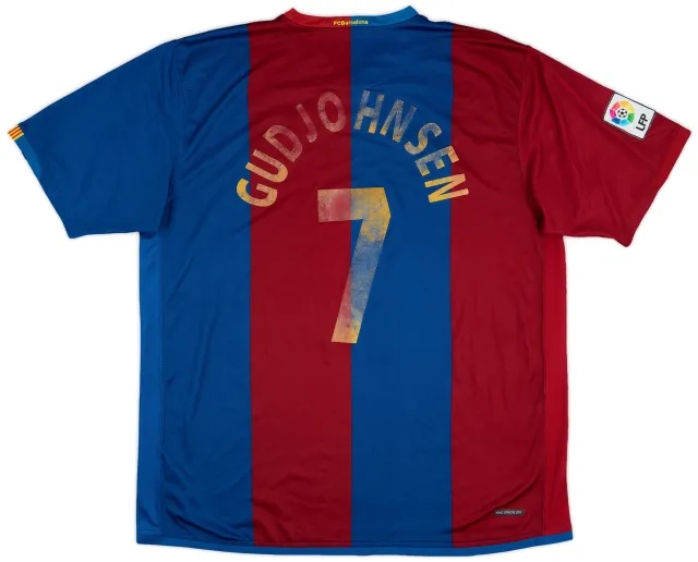 2006-07 Barcelona Home Shirt Gudjohnsen #7 - 5/10 - (XXL)