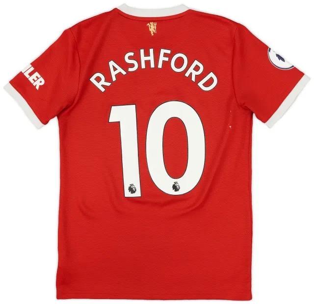 2021-22 Manchester United Home Shirt Rashford #10 - 7/10 - (S)