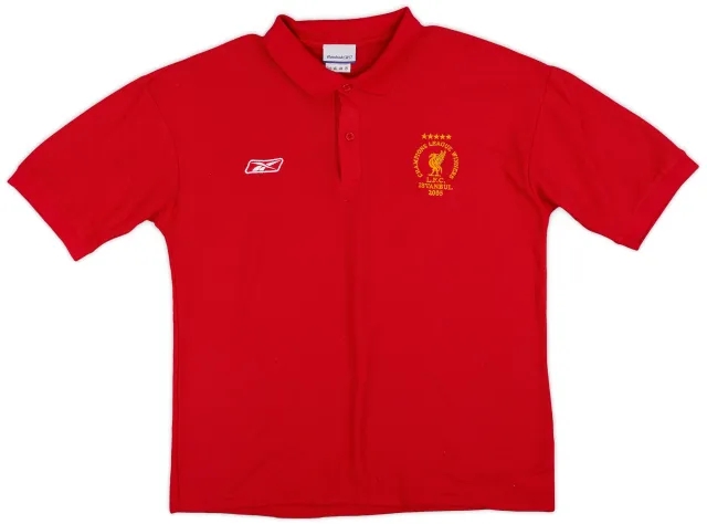 2005-06 Liverpool 'CL Winners' Reebok Polo Shirt - 8/10 - (M)