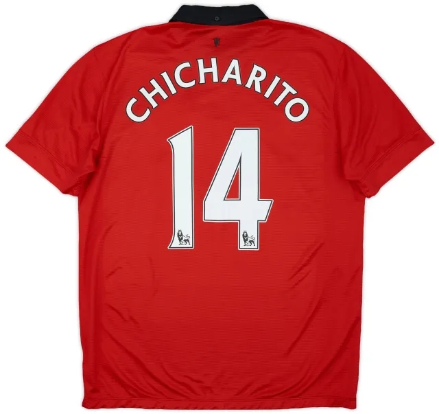 2013-14 Manchester United Home Shirt Chicharito #14 - 6/10 - (L)