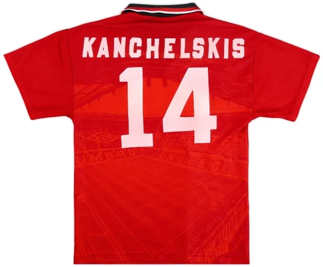 1994-96 Manchester United Home Shirt Kanchelskis #14 - 6/10 - (L)