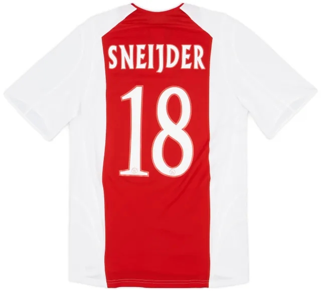 2005-06 Ajax Home Shirt Sneijder #18 - 6/10 - (S)
