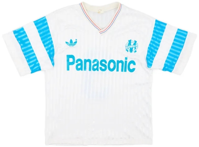 1990-91 Olympique Marseille Home Shirt #9 - 5/10 - (M/L)