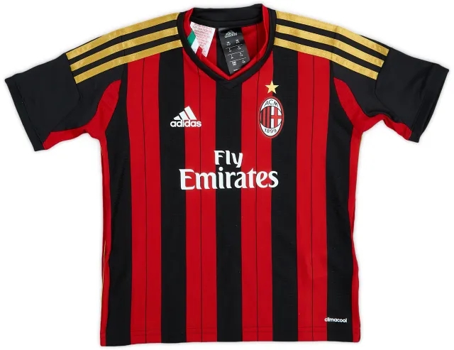 2013-14 AC Milan Home Shirt - 9/10 - (5-6 Years)
