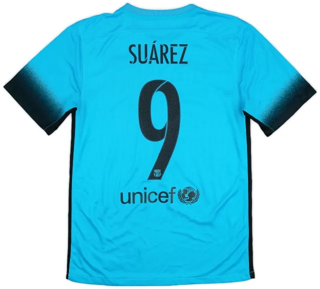 2015-16 Barcelona Third Shirt Suarez #9 - 7/10 - (S)