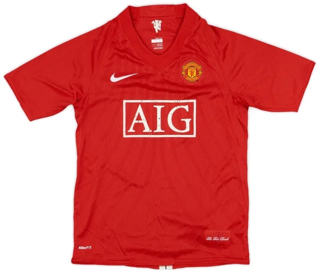 2007-09 Manchester United Home Shirt - 6/10 - (L.Boys)