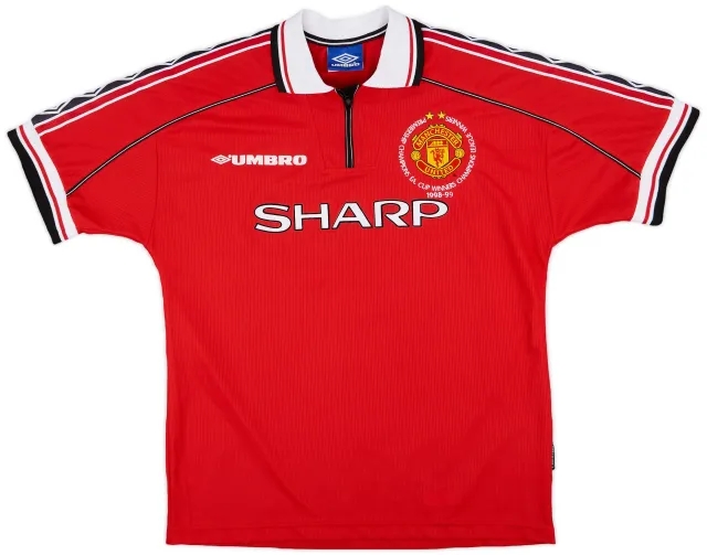 1998-00 Manchester United 'Treble Winners' Home Shirt - 10/10 - (L)