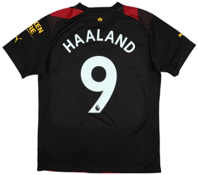 2022-23 Manchester City Away Shirt Haaland #9 - 6/10 - (M)
