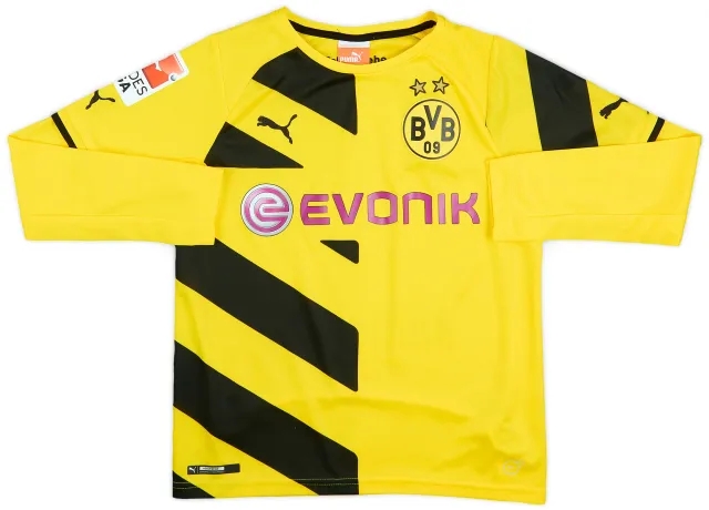 2014-15 Borussia Dortmund Home L/S Shirt - 9/10 - (M.Boys)