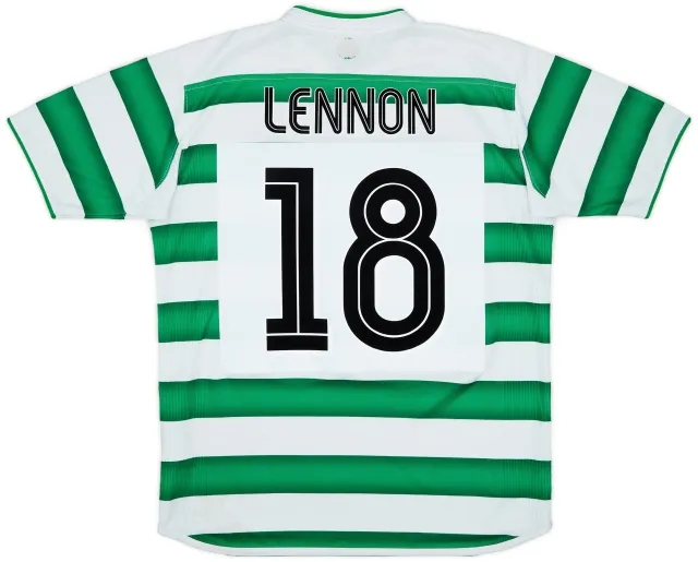 2003-04 Celtic Home Shirt Lennon #18 - 7/10 - (M)