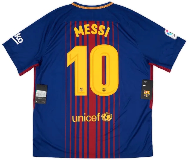 2017-18 Barcelona Supercopa Home Shirt Messi #10 (XL)