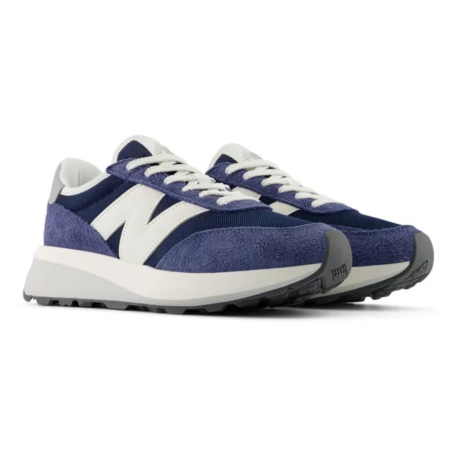 New Balance Unisex 370 in Blue/White Suede/Mesh