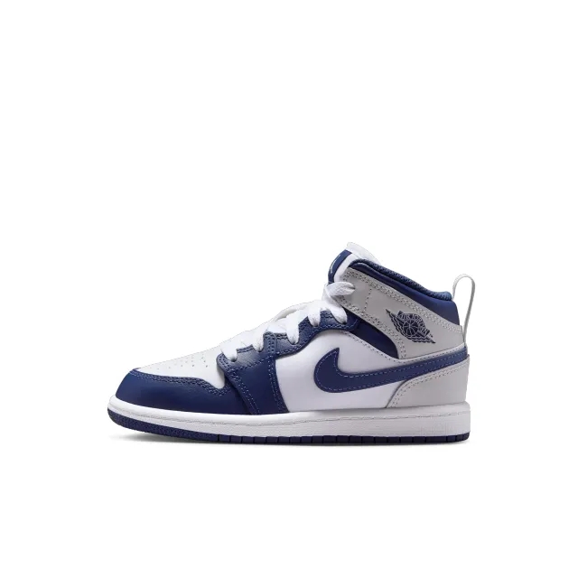 Nike Jordan 1 Mid Younger Kids' Shoes - White