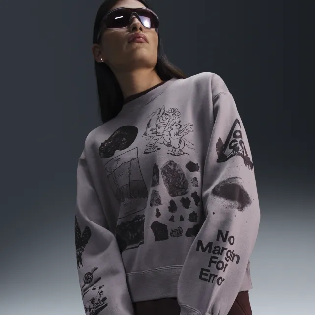 Nike ACG 'Tuff Fleece' Women's Therma-FIT Repel Crew-Neck Sweatshirt - Grey - Cotton/Polyester