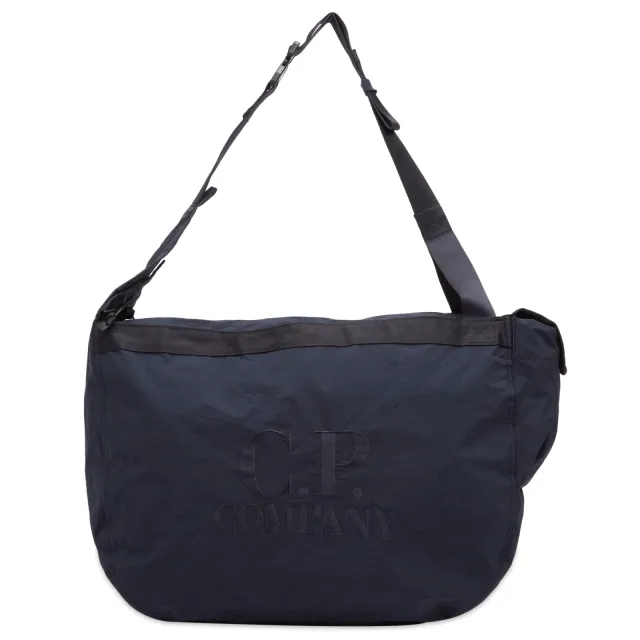 C.P. Company Men's Plain Paper Touch Zipped Bag Total Eclipse