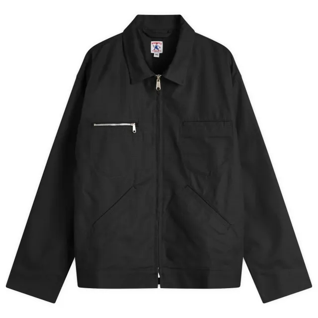 Randy's Garments Men's Service Jacket Black Cotton Ripstop